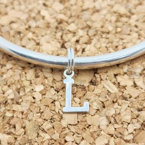 3/$30 🖤 LETTER L INITIAL ALPHABET CHARM STERLING SILVER CHARM FOR PANDORA